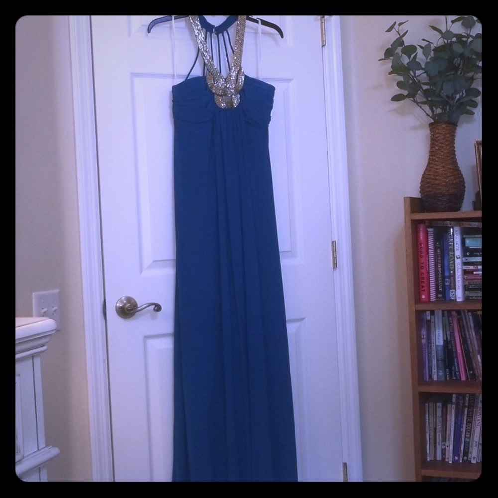 Prom Maxi Dress Formal Gown, Teal Size 12